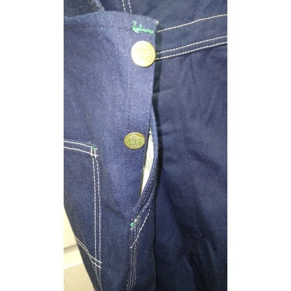 Liberty Men's Blue Jean Denim Bib Overalls Carpenter Farmer - 48"x32" NWT